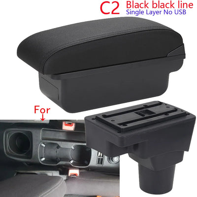 Accoudoir Chevrolet Aveo Sonic — Boîte de Rangement Cuir - vue de dessus - Becquet Voiture