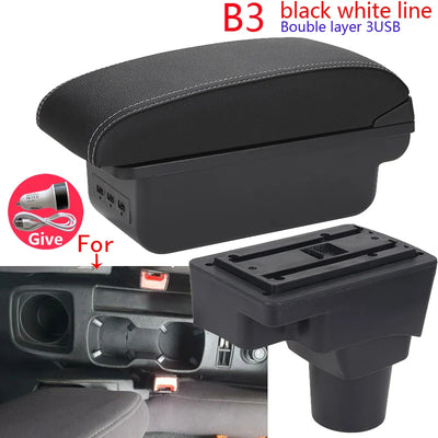 Accoudoir Chevrolet Aveo Sonic — Boîte de Rangement Cuir - vue de face 2 - Becquet Voiture