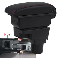 Accoudoir Chevrolet Aveo Sonic — Boîte de Rangement Cuir - vue de face - Becquet Voiture