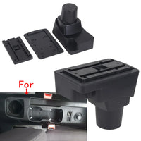 Accoudoir Chevrolet Aveo Sonic — Boîte de Rangement Cuir - vue de profil - Becquet Voiture