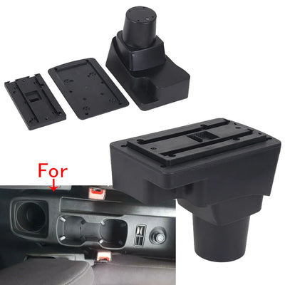 Accoudoir Chevrolet Aveo Sonic — Boîte de Rangement Cuir - vue de profil - Becquet Voiture
