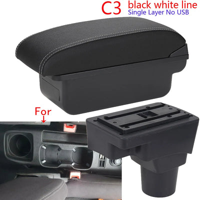 Accoudoir Chevrolet Aveo Sonic — Boîte de Rangement Cuir - vue rapprochée - Becquet Voiture
