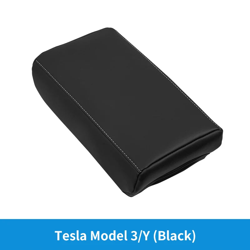 Accoudoir Coussin Mémoire de Forme Tesla Model 3 et Y - détail du montage - Becquet Voiture