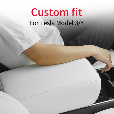 Accoudoir Coussin Mémoire de Forme Tesla Model 3 et Y - vue de profil - Becquet Voiture