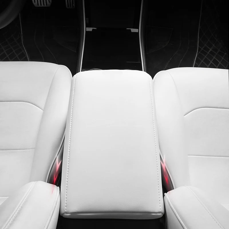 Accoudoir Coussin Mémoire de Forme Tesla Model 3 et Y - vue de trois-quarts - Becquet Voiture