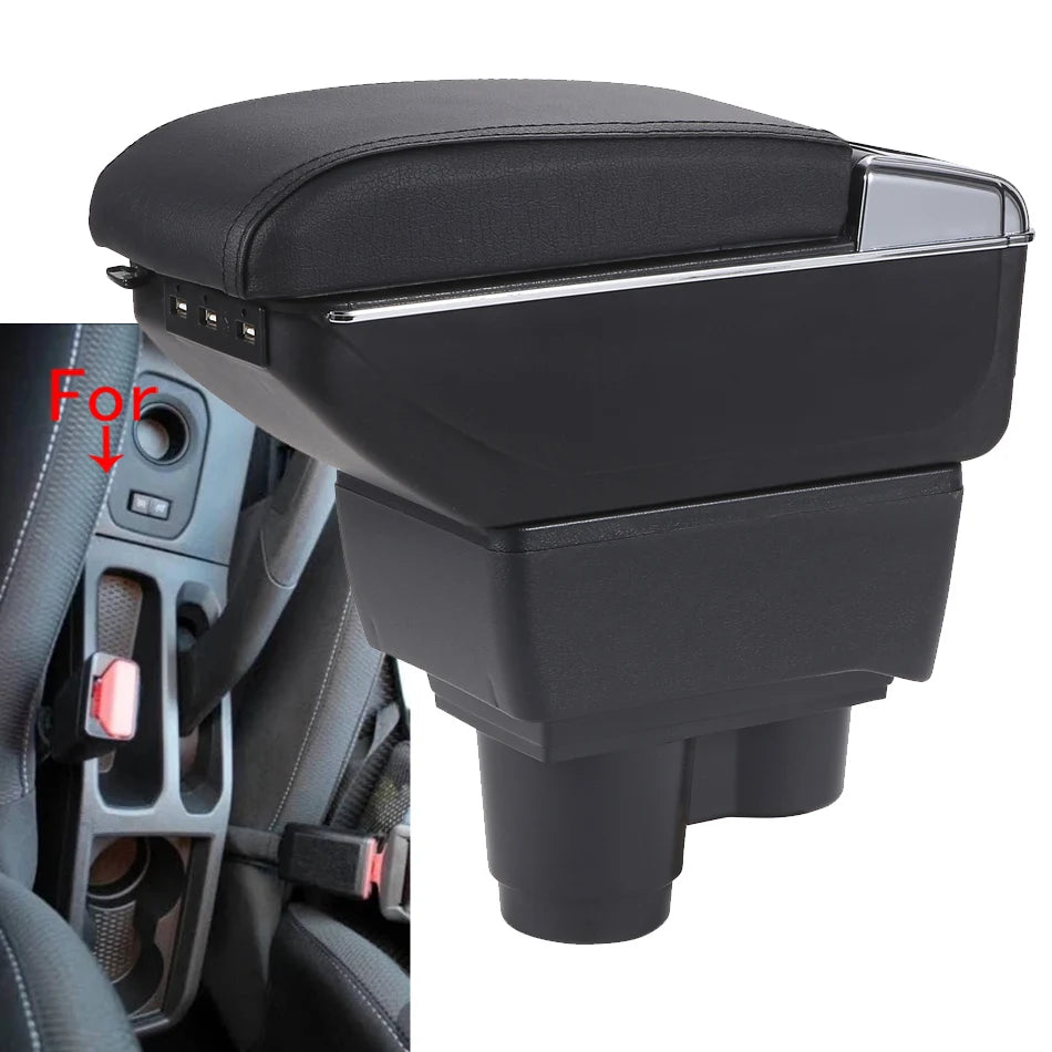 Accoudoir Dacia Duster avec Rangement et Ports USB - vue de face - Becquet Voiture