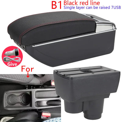 Accoudoir Dacia Duster avec Rangement et Ports USB - vue de profil 2 - Becquet Voiture