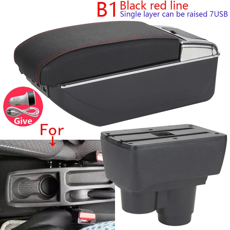 Accoudoir Dacia Duster avec Rangement et Ports USB - vue de profil 2 - Becquet Voiture
