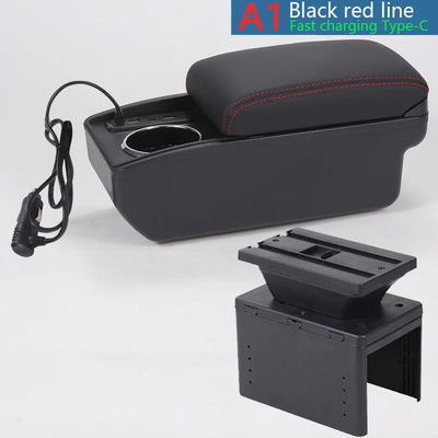 Accoudoir de Voiture Universel avec Rangement - installé sur véhicule 2 - Becquet Voiture