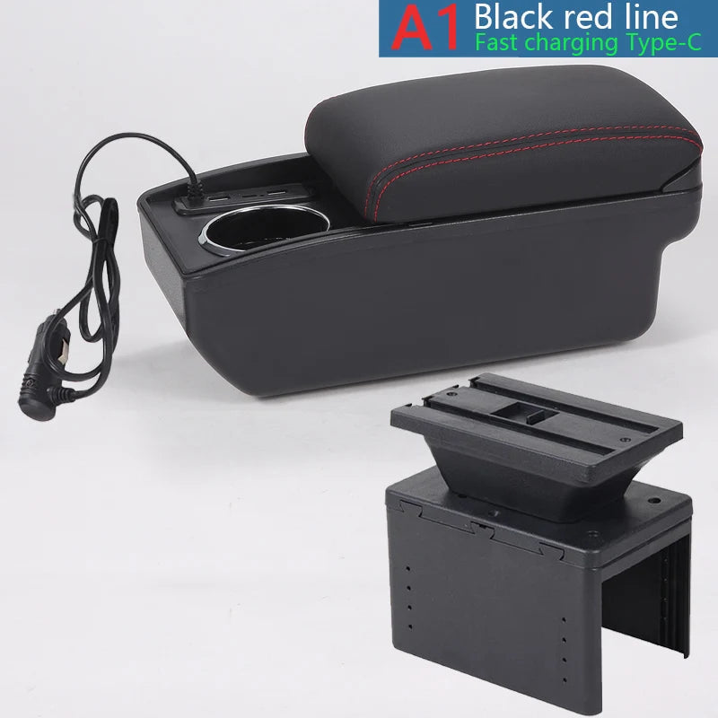 Accoudoir de Voiture Universel avec Rangement - installé sur véhicule 2 - Becquet Voiture