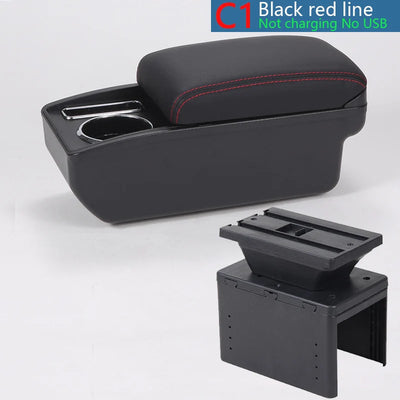 Accoudoir de Voiture Universel avec Rangement - vue de face 2 - Becquet Voiture