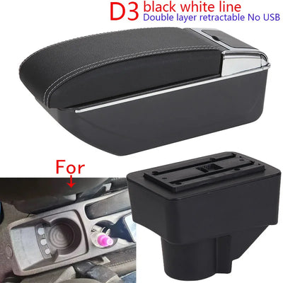 Accoudoir Ford Fiesta 3 2011-2018 Cuir PU - détail du montage - Becquet Voiture