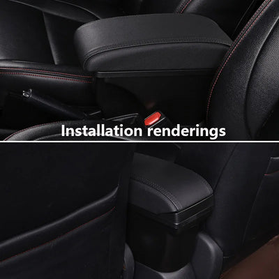 Accoudoir Honda City avec Rangement et Chargeur USB - vue arrière - Becquet Voiture