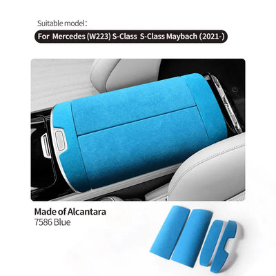 Accoudoir Mercedes Classe S W223 Alcantara - détail du montage - Becquet Voiture