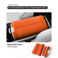 Accoudoir Mercedes Classe S W223 Alcantara - en situation - Becquet Voiture