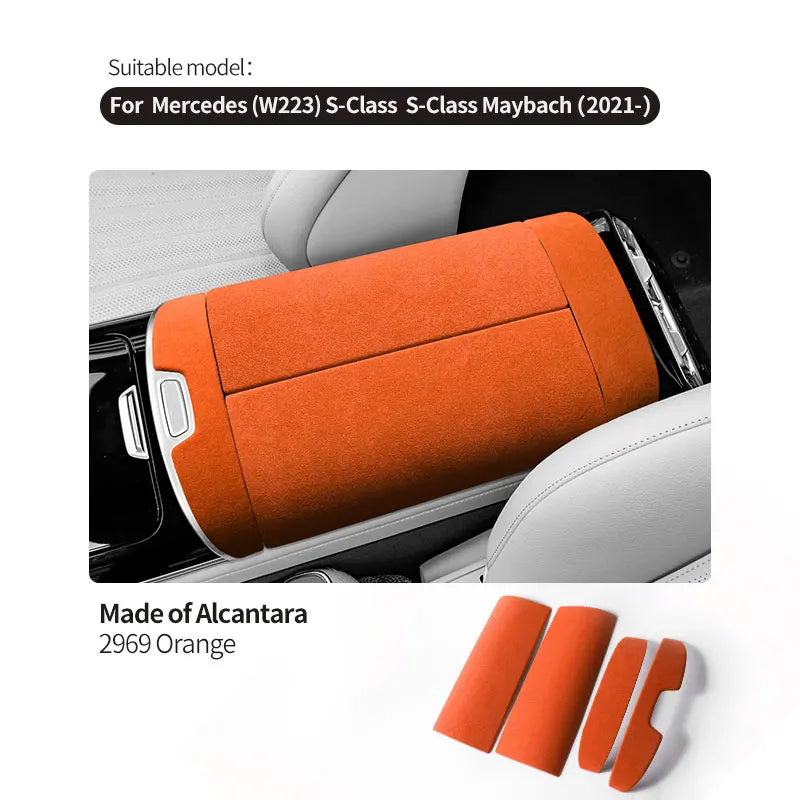 Accoudoir Mercedes Classe S W223 Alcantara - en situation - Becquet Voiture