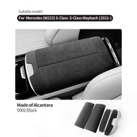 Accoudoir Mercedes Classe S W223 Alcantara - vue de dessus - Becquet Voiture