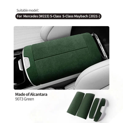 Accoudoir Mercedes Classe S W223 Alcantara - vue rapprochée - Becquet Voiture