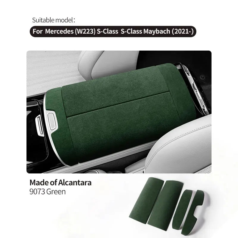 Accoudoir Mercedes Classe S W223 Alcantara - vue rapprochée - Becquet Voiture