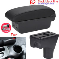 Accoudoir Nissan Sunny 2010-2022 — Boîte de Rangement - vue de profil 2 - Becquet Voiture