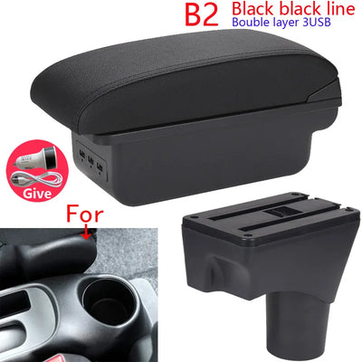 Accoudoir Nissan Sunny 2010-2022 — Boîte de Rangement - vue de profil 2 - Becquet Voiture