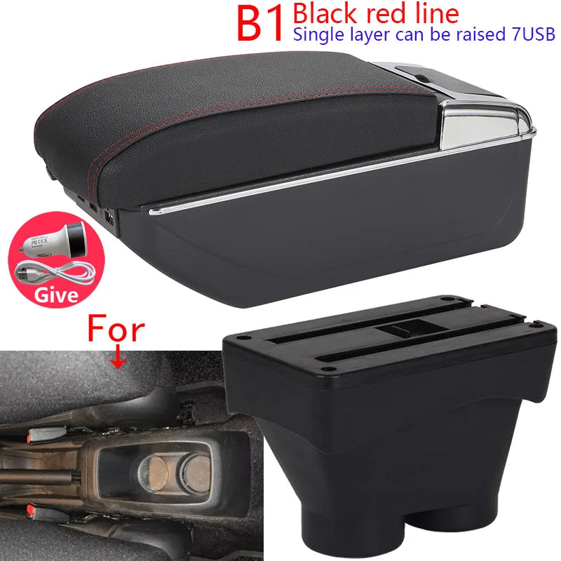 Accoudoir Peugeot 208 2012-2018 — Boîte de Rangement Cendrier - en situation - Becquet Voiture