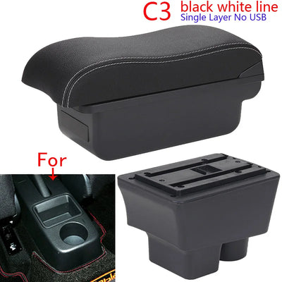Accoudoir Skoda Fabia II 2008-2014 — Boîte de Rangement Cuir - détail du montage - Becquet Voiture