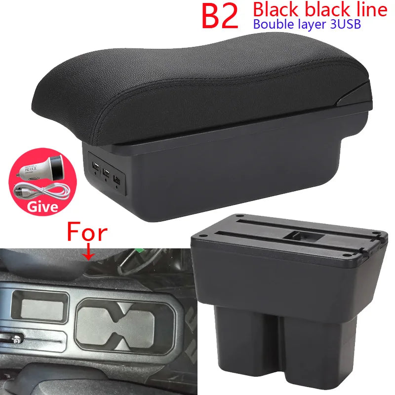 Accoudoir Suzuki Jimny JB74 2018-2024 — Boîte de Rangement - vue de dessus - Becquet Voiture