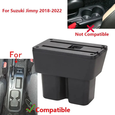 Accoudoir Suzuki Jimny JB74 2018-2024 — Boîte de Rangement - vue de profil - Becquet Voiture