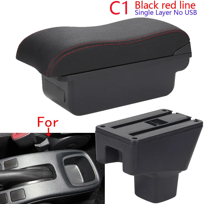Accoudoir Suzuki SX4 avec Rangement et Ports USB - vue de profil 2 - Becquet Voiture