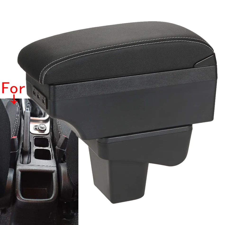 Accoudoir Suzuki Vitara — Boîte de Rangement Centrale Cuir - vue de face - Becquet Voiture