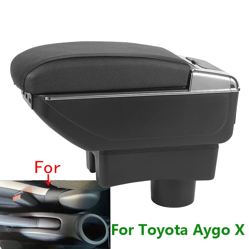 Accoudoir Toyota Aygo X Boîte de Rangement - vue de face - Becquet Voiture