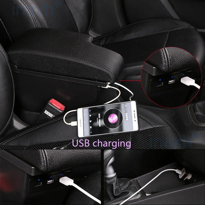 Accoudoir Toyota Hilux avec Rangement et Chargeur USB - installé sur véhicule - Becquet Voiture