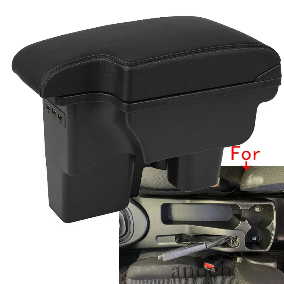 Accoudoir Toyota Hilux avec Rangement et Chargeur USB - vue de face - Becquet Voiture