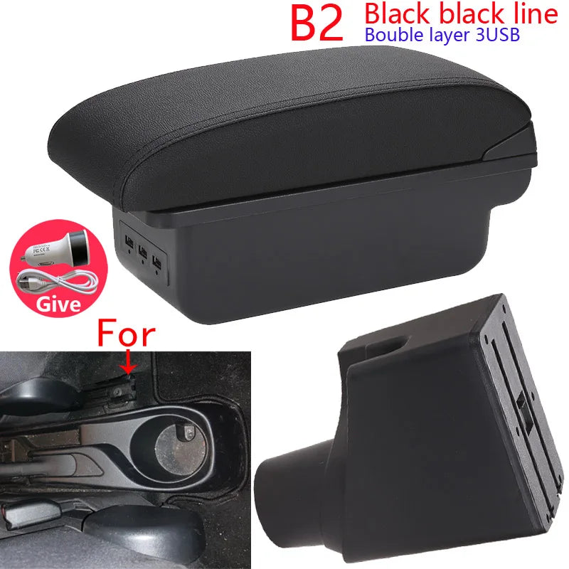 Accoudoir Toyota Yaris Hybride 2015-2023 — Boîte de Rangement - vue de dessus - Becquet Voiture