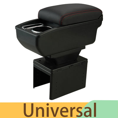 Accoudoir Universel Voiture avec Porte-Gobelet et Rangement - vue de face - Becquet Voiture