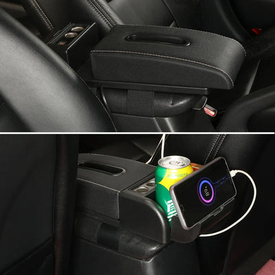 Accoudoir Voiture Universel Boîte de Rangement - installé sur véhicule - Becquet Voiture