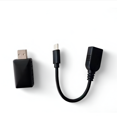 Adaptateur sans fil CarPlay Android Auto USB - détail du montage - Becquet Voiture