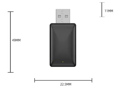 Adaptateur sans fil CarPlay Android Auto USB - vue rapprochée - Becquet Voiture