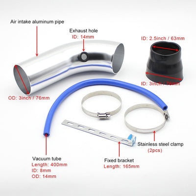 Admission Directe Universel 76mm Kit Performance - vue rapprochée - Becquet Voiture