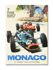 Affiche F1 vintage Grand Prix Monaco 1967 poster mural