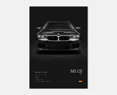 Affiche murale BMW M3 F80 Motorsport poster toile - détail du montage 3 - Becquet Voiture