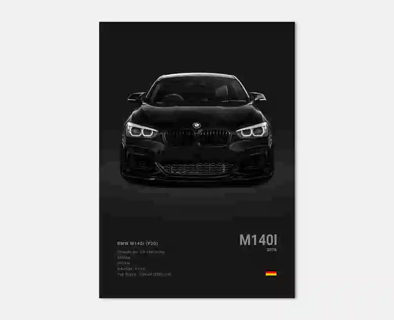 BMW M3 F80 Motorsport Wandposter auf Leinwand - im Einsatz 3 - Becquet Voiture