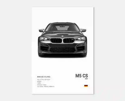 Affiche murale BMW M3 F80 Motorsport poster toile - installé sur véhicule 3 - Becquet Voiture