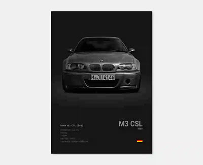 Affiche murale BMW M3 F80 Motorsport poster toile - vue rapprochée 2 - Becquet Voiture