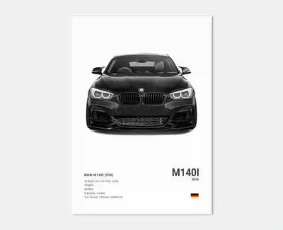 Affiche murale BMW M3 F80 Motorsport poster toile - vue rapprochée 3 - Becquet Voiture
