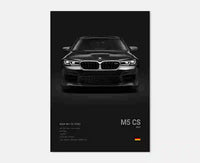 Affiche Murale BMW Motorsport Haute Définition - Fond Noir Blanc Gris - détail du montage 3 - Becquet Voiture