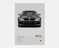 Affiche Murale BMW Motorsport Haute Définition - Fond Noir Blanc Gris - packshot studio 3 - Becquet Voiture