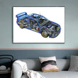 Affiche Subaru Impreza WRC vue en coupe Poster rallye