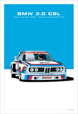 Affiche toile BMW 3.0 CSL Alpina Endurance